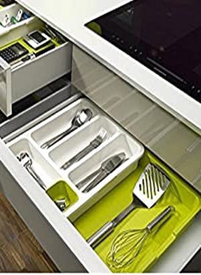 Styxon Drawer Store Expandable Cutlery Tray - Green - Image 2